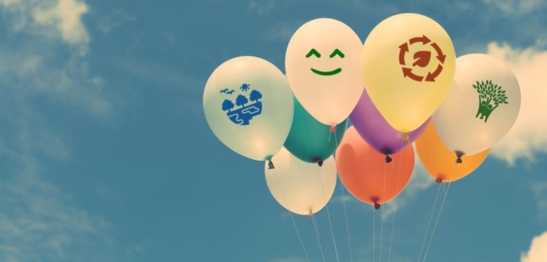 Festa con i palloncini ecologici