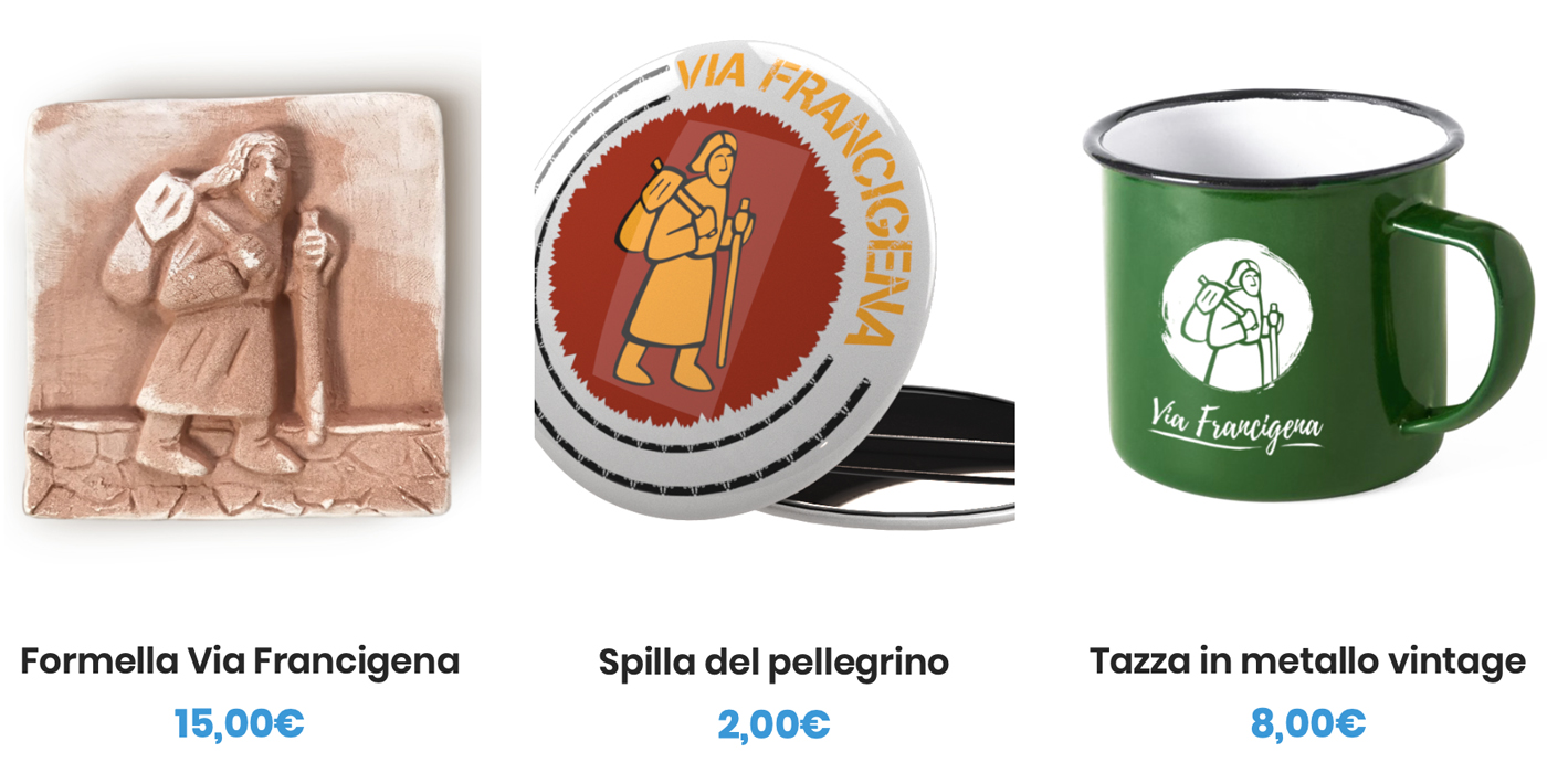 Via Francigena store - gadget personalizzati Sercom