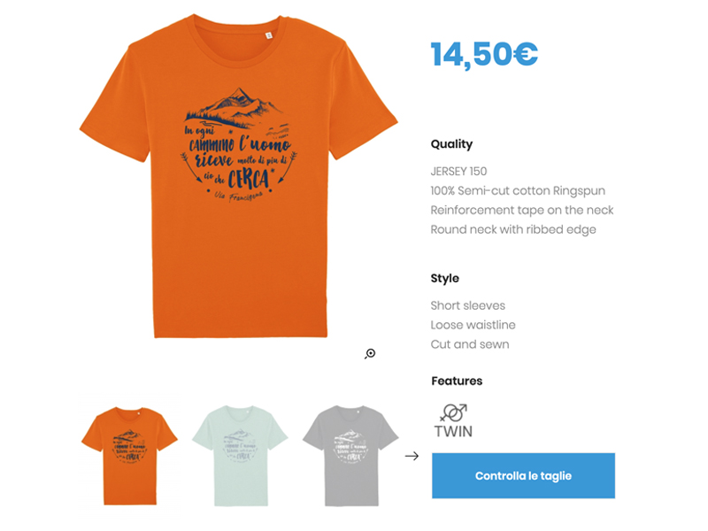 Via Francigena store - gadget personalizzati Sercom